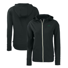 New York Jets Cutter & Buck Women's Primary Logo Daybreak Eco Recycled Full-Zip Hoodie Jacket | NFL Discount