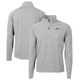 New York Jets Cutter & Buck Primary Logo Adapt Eco Knit Hybrid Recycled Raglan Quarter-Zip Top | NFL New