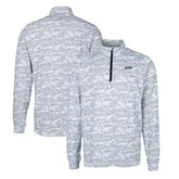 New York Jets Cutter & Buck Primary Logo Traverse Stretch Camo Print Eco Quarter-Zip Top | NFL New