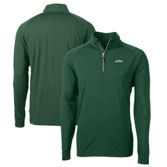 New York Jets Cutter & Buck Primary Logo Adapt Eco Knit Stretch Recycled Quarter-Zip Top | NFL Outlet