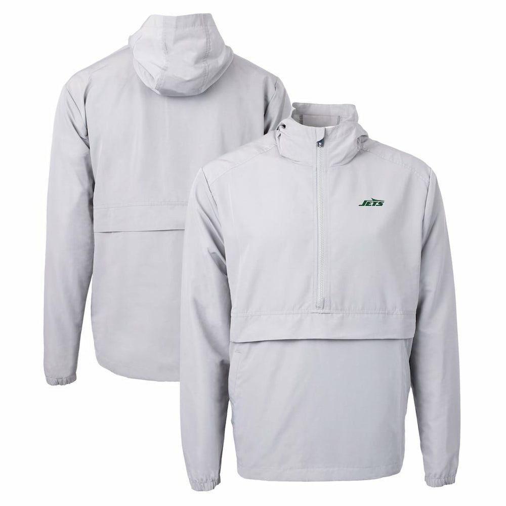 New York Jets Cutter & Buck Primary Logo Charter Eco Recycled Half-Zip Anorak Jacket | NFL Online