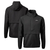 New York Jets Cutter & Buck Monochromatic Logo Charter Eco Recycled Half-Zip Anorak Jacket | NFL Sale