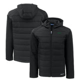 New York Jets Cutter & Buck Primary Logo Evoke Hybrid Eco Softshell Recycled Full-Zip Hooded Jacket | NFL Sale