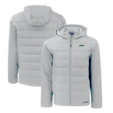 New York Jets Cutter & Buck Primary Logo Evoke Hybrid Eco Softshell Recycled Full-Zip Hooded Jacket | NFL On sale