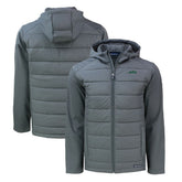 New York Jets Cutter & Buck Primary Logo Evoke Hybrid Eco Softshell Recycled Full-Zip Hooded Jacket | NFL On sale