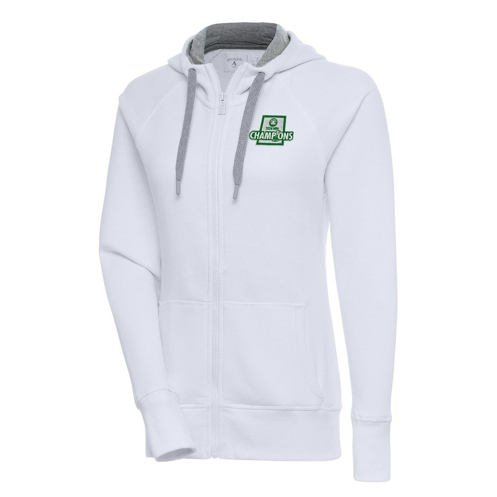 White Boston Celtics Antigua Women's 2024 NBA Finals Champions Victory Raglan Full-Zip Jacket | NBA
