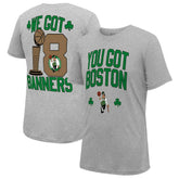 Heather Gray Boston Celtics Stadium Essentials 18-Time NBA Finals Champions We Got 18 Banners T-Shirt | NBA