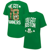 Boston Celtics Stadium Essentials 2024 NBA Finals Champions 18 Banners T-Shirt - Kelly Green discount | NBA