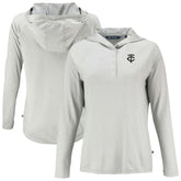 Minnesota Twins Cutter & Buck Women's Coastline Epic Comfort Eco Recycled Raglan Long Sleeve Hoodie T-Shirt - MLB Hoodies