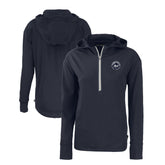 New York Mets Cutter & Buck Women's Daybreak Eco Recycled Half-Zip Hoodie - MLB Hoodies