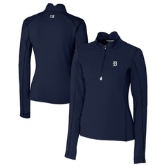 Detroit Tigers Cutter & Buck Women's Traverse Stretch Quarter-Zip Pullover Top - MLB Pullover