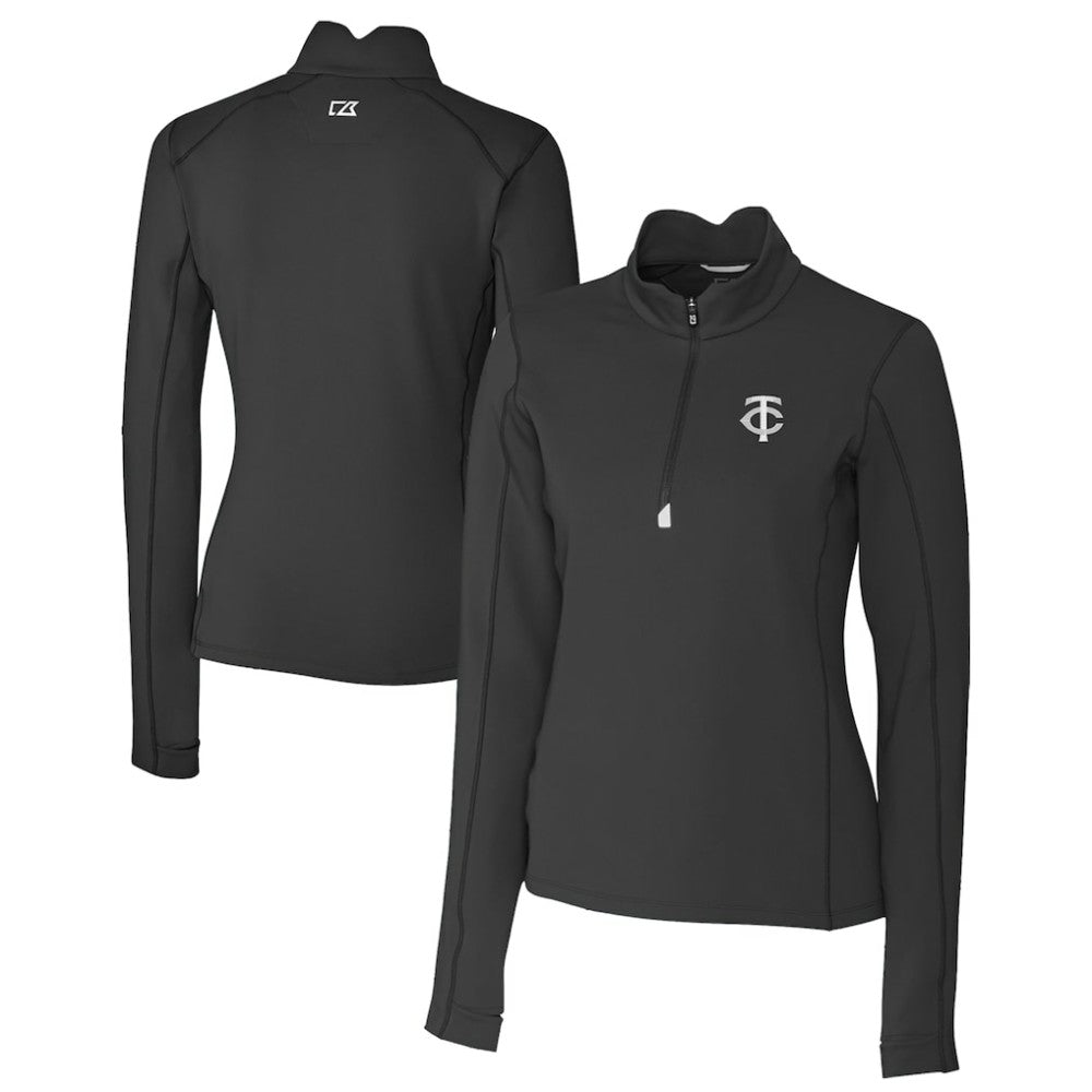 Minnesota Twins Cutter & Buck Women's Traverse Stretch Quarter-Zip Pullover Top - MLB Pullover