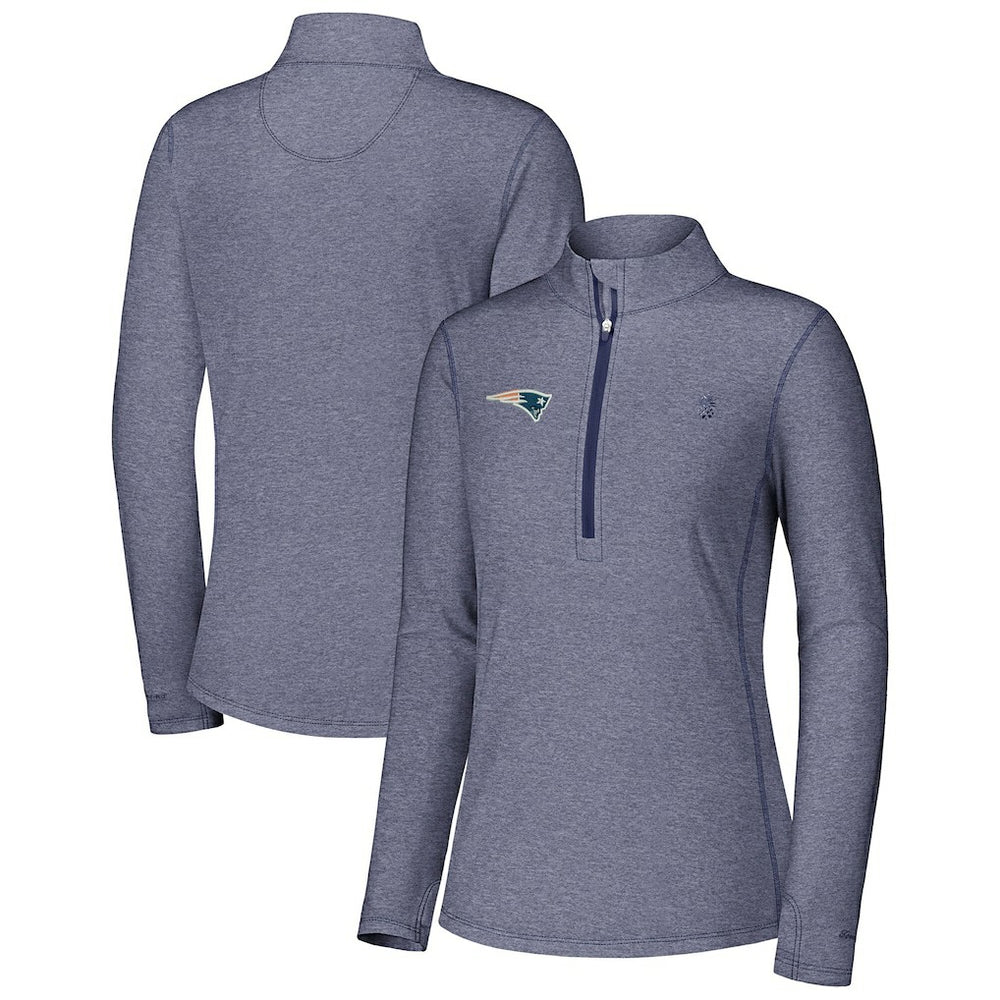 New England Patriots Women's Sport Playa Vista IslandZone Quarter-Zip Jacket | NFL Discount