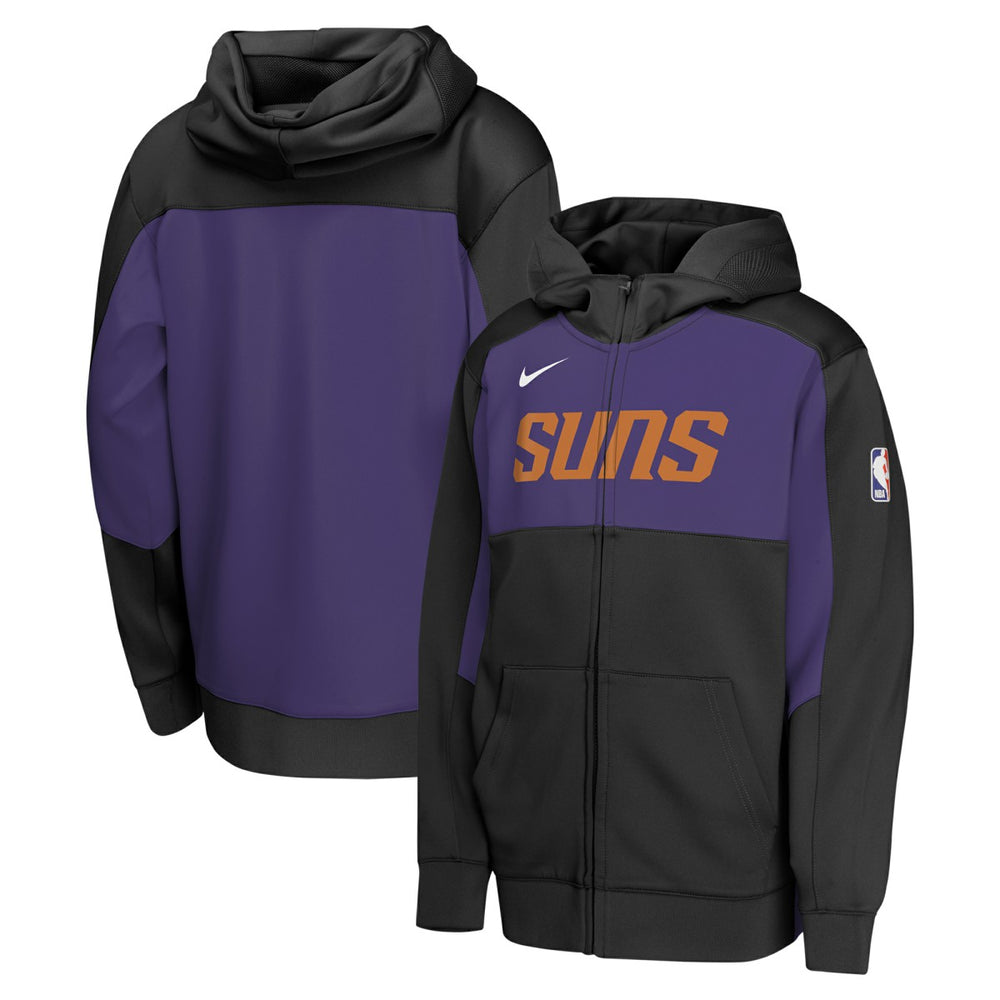 Black/Purple Phoenix Suns Youth Authentic On-Court Showtime Performance Full-Zip Hoodie | NBA