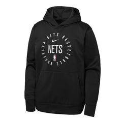 Black Brooklyn Nets Youth Performance Practice Spotlight Pullover Hoodie | NBA