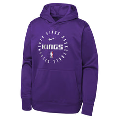 Purple Sacramento Kings Youth Performance Practice Spotlight Pullover Hoodie | NBA