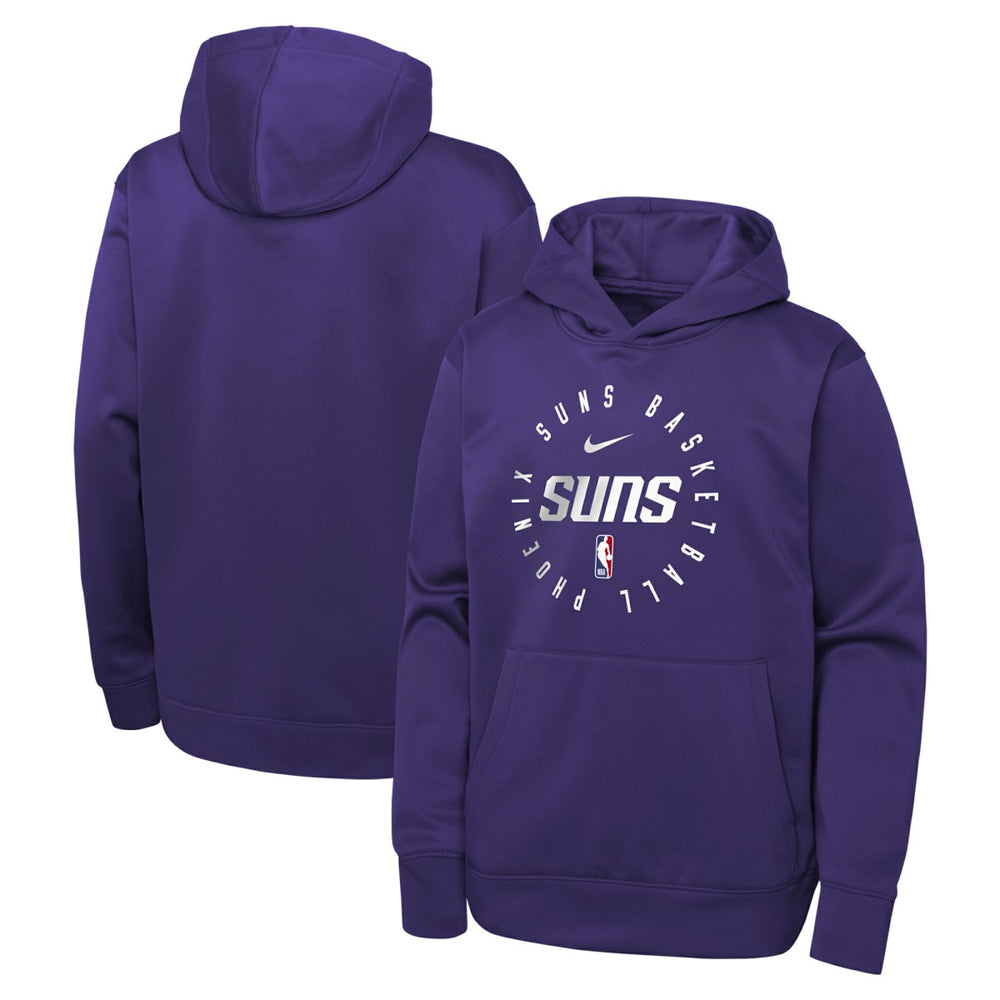 Purple Phoenix Suns Youth Performance Practice Spotlight Pullover Hoodie | NBA