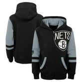 Black Brooklyn Nets Preschool Straight To The League Full-Zip Hoodie | NBA