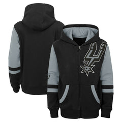 Black San Antonio Spurs Preschool Straight To The League Full-Zip Hoodie | NBA