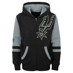 Black San Antonio Spurs Preschool Straight To The League Full-Zip Hoodie | NBA