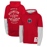 Red Washington Wizards Youth Small Ball Long Sleeve Hoodie T-Shirt | NBA