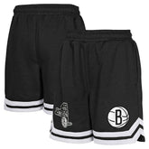 Black Brooklyn Nets Youth Teardrop Fleece Shorts | NBA
