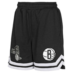 Black Brooklyn Nets Youth Teardrop Fleece Shorts | NBA