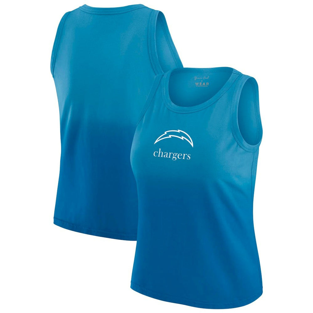 Los Angeles Chargers WEAR by Erin Andrews x Gracie Hunt Women's Ombre Tank Top | NFL US