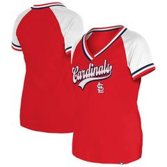 St. Louis Cardinals New Era Women's Gameday Raglan V-Neck T-Shirt - MLB T-shirts