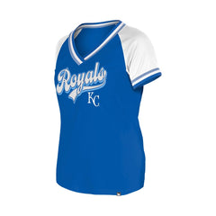 Kansas City Royals New Era Women's Gameday Raglan V-Neck T-Shirt - MLB T-shirts