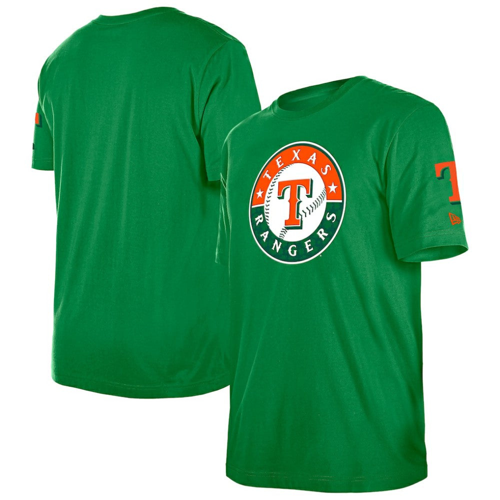 Texas Rangers New Era St. Patrick's Day Shamrock Fill T-Shirt - MLB T-shirts