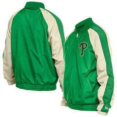 Philadelphia Phillies New Era St. Patrick's Day Ripstop Raglan Quarter-Zip Windbreaker - MLB Tops