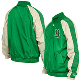 Boston Red Sox New Era St. Patrick's Day Ripstop Raglan Quarter-Zip Windbreaker - MLB Tops