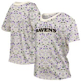 Baltimore Ravens Women's Glam Game Floral Scoop Neck T-Shirt | NFL New