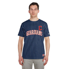 Cleveland Guardians New Era Throwback Pinstripe T-Shirt - MLB T-shirts