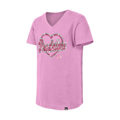 Nashville Predators New Era Girl's Youth Flip Sequin V-Neck T-Shirt - NHL T-shirts