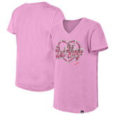 Detroit Red Wings New Era Girl's Youth Flip Sequin V-Neck T-Shirt - NHL T-shirts