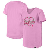 Chicago Blackhawks New Era Girl's Youth Flip Sequin V-Neck T-Shirt - NHL T-shirts