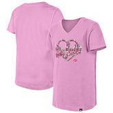 Columbus Blue Jackets New Era Girl's Youth Flip Sequin V-Neck T-Shirt - NHL T-shirts