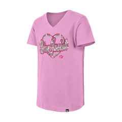 Columbus Blue Jackets New Era Girl's Youth Flip Sequin V-Neck T-Shirt - NHL T-shirts