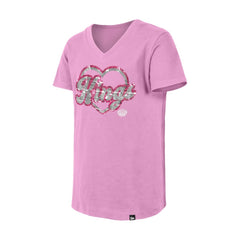 Los Angeles Kings New Era Girl's Youth Flip Sequin V-Neck T-Shirt - NHL T-shirts