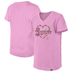 Boston Bruins New Era Girl's Youth Flip Sequin V-Neck T-Shirt - NHL T-shirts