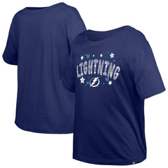 Tampa Bay Lightning New Era Girl's Youth Flip Sequin T-Shirt - NHL T-shirts