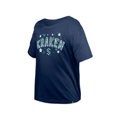 Seattle Kraken New Era Girl's Youth Flip Sequin T-Shirt - NHL T-shirts