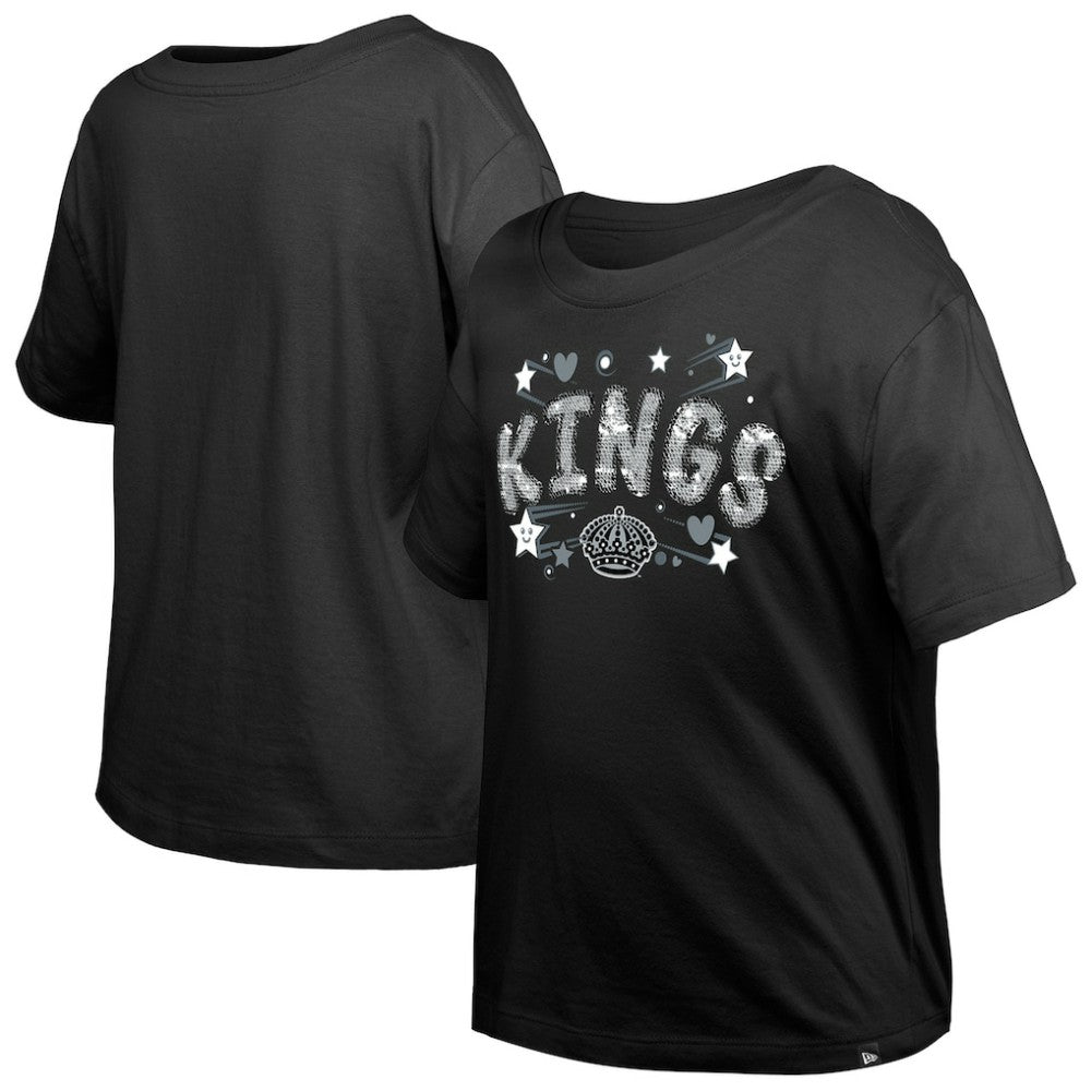 Los Angeles Kings New Era Girl's Youth Flip Sequin T-Shirt - NHL T-shirts