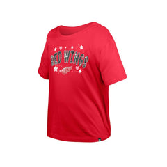 Detroit Red Wings New Era Girl's Youth Flip Sequin T-Shirt - NHL T-shirts