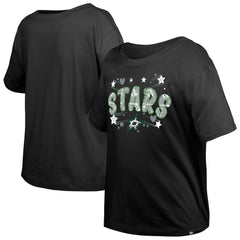 Dallas Stars New Era Girl's Youth Flip Sequin T-Shirt - NHL T-shirts