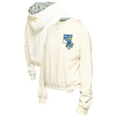 New York Rangers New Era Women's Glam Game Quarter-Zip Cropped Floral Hoodie Pullover - NHL Hoodies