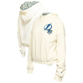 Tampa Bay Lightning New Era Women's Glam Game Quarter-Zip Cropped Floral Hoodie Pullover - NHL Hoodies