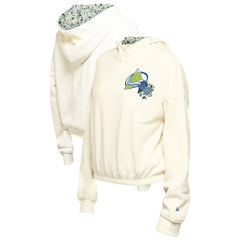 Colorado Avalanche New Era Women's Glam Game Quarter-Zip Cropped Floral Hoodie Pullover - NHL Hoodies